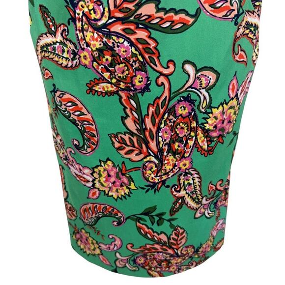 Roz & Ali Womens Green Paisley Floral Stretch Sheath Knee Length Dress sz 18 - Picture 7 of 16